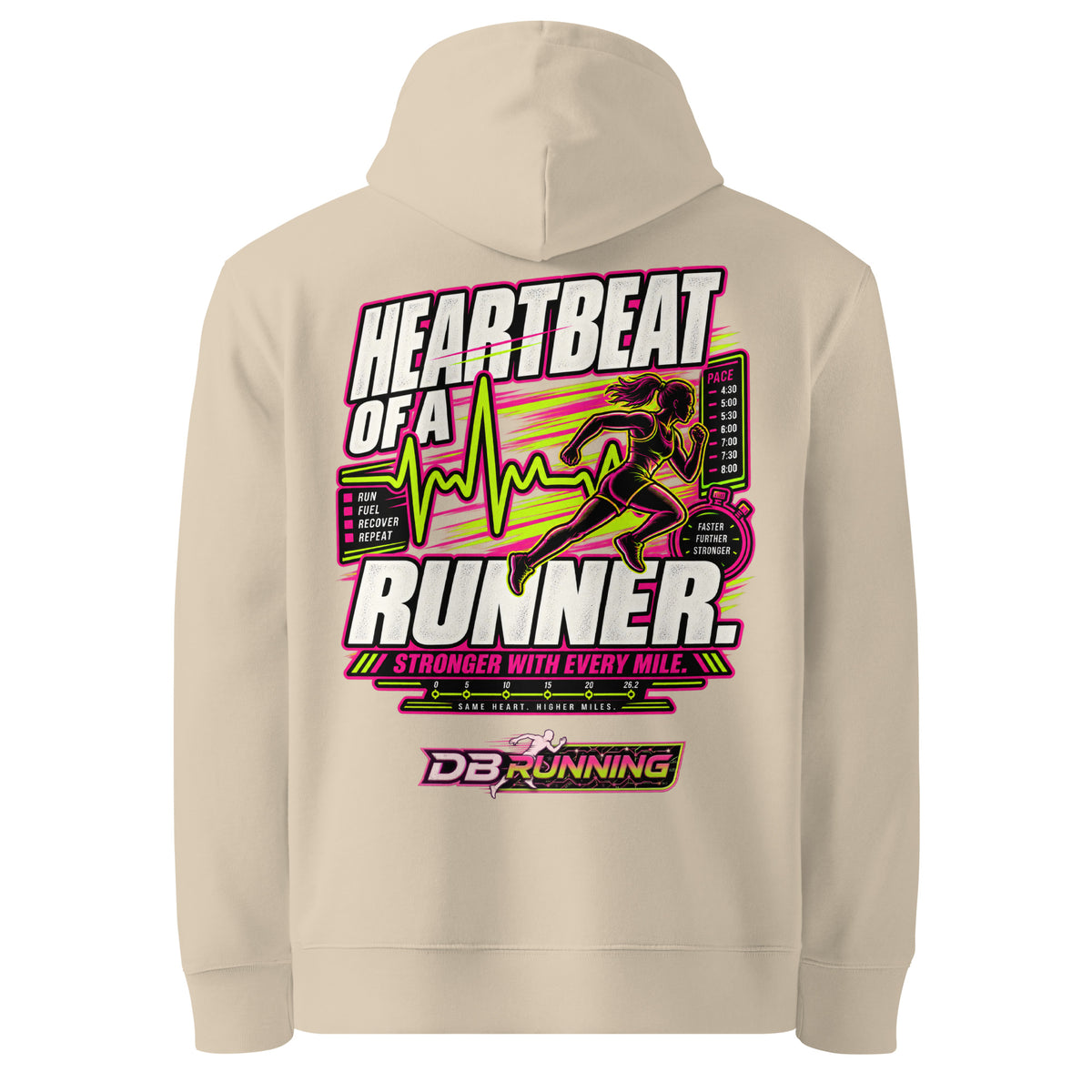 Heartbeat of a Runner Female - Hoodie - DB Running