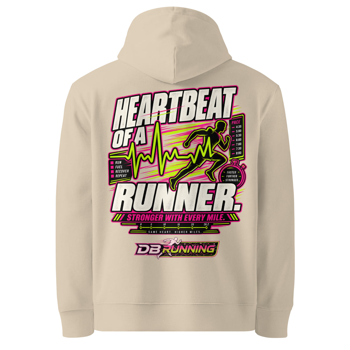 Heartbeat of a Runner Male - Hoodie - DB Running