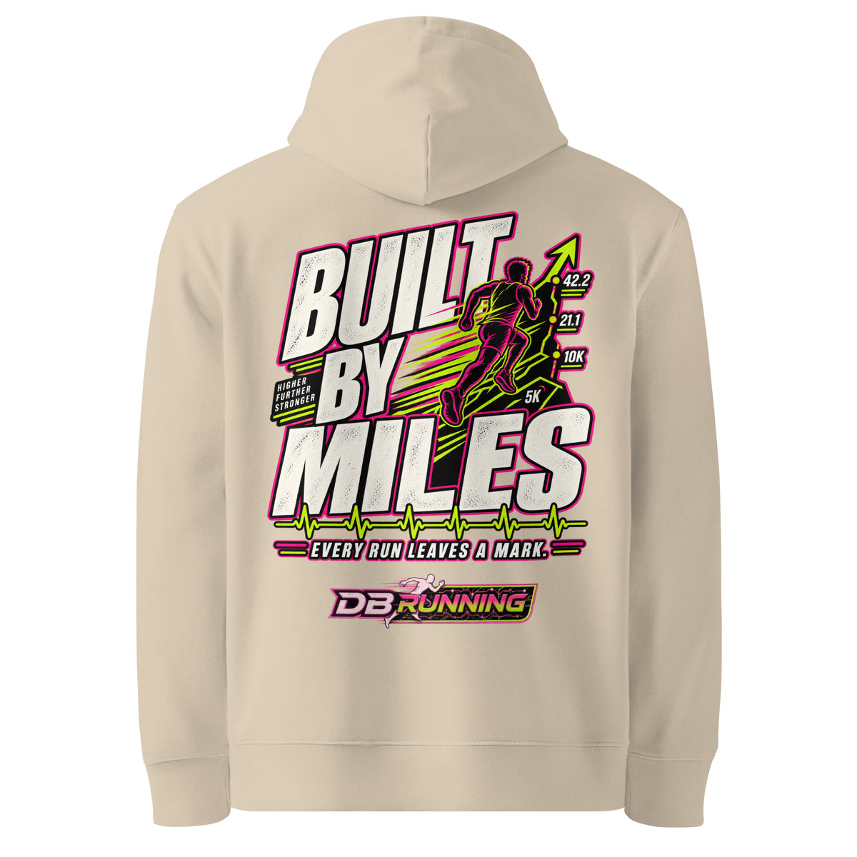 Built by Miles Male - Hoodie - DB Running