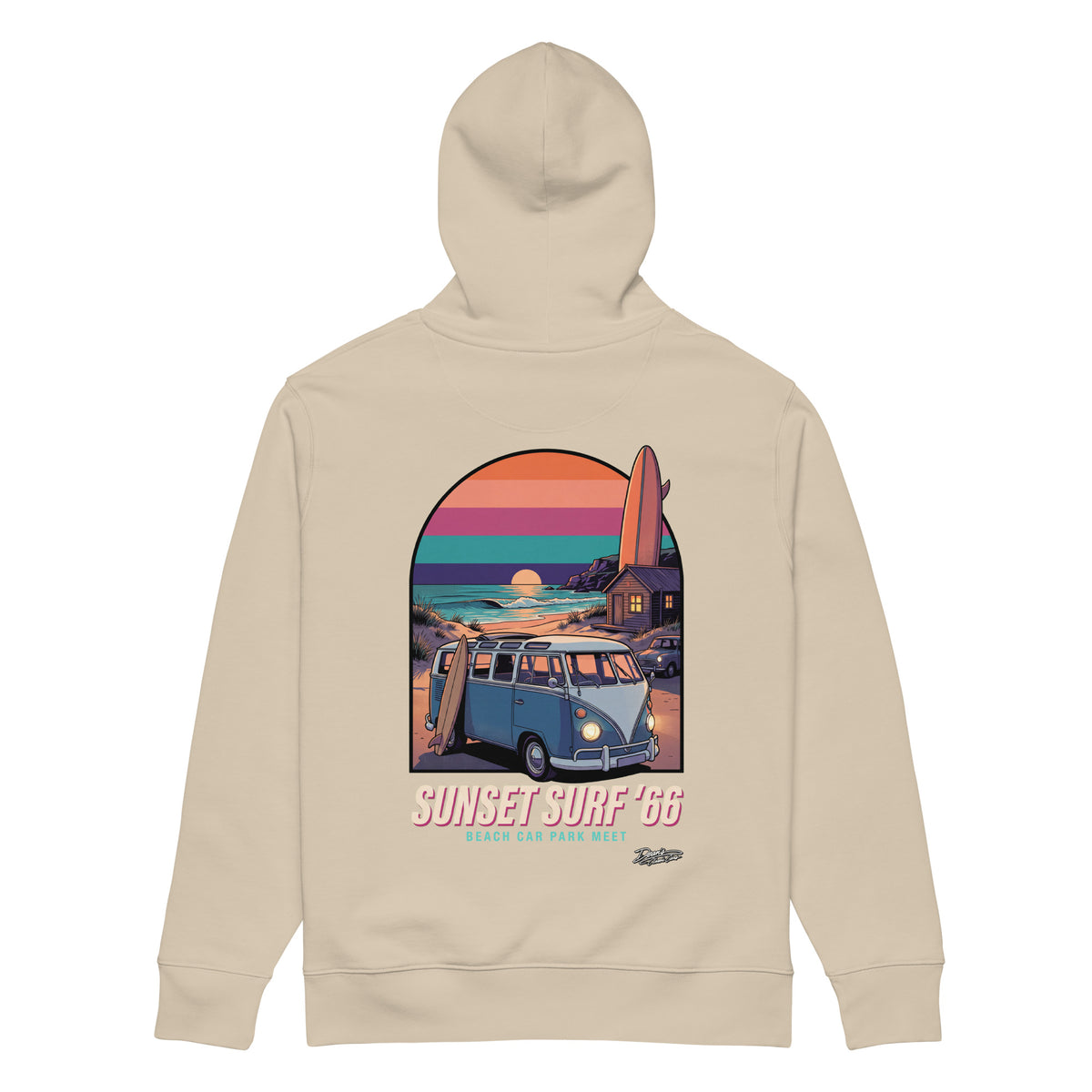 Split Screen Sunset Surf Hoodie - Dean's Classic Cars