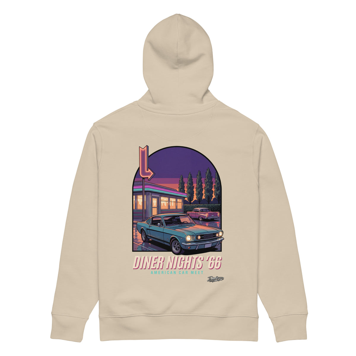 Mustang GT Diner Nights Hoodie - Dean's Classic Cars