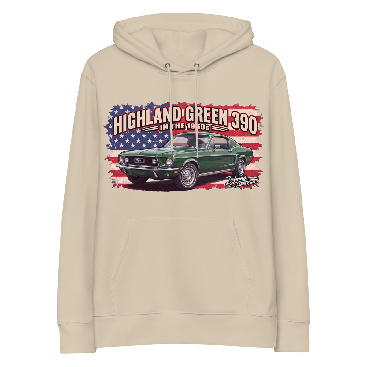 Mustang GT Highland Green Hoodie - Dean's Classic Cars