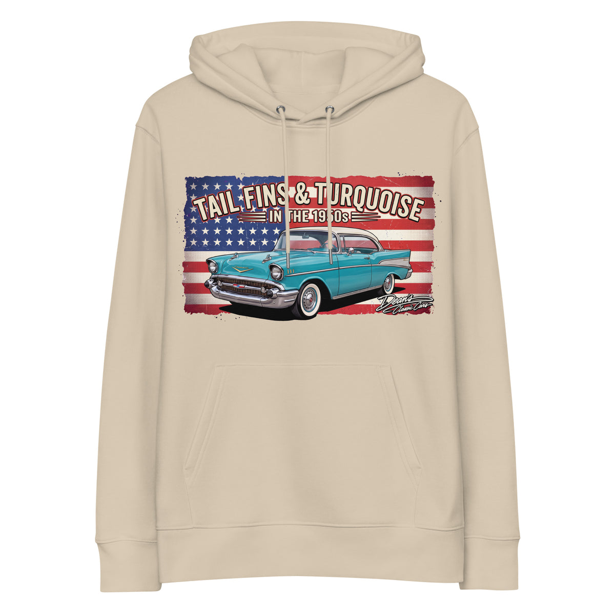 Bel Air Tropical Turquoise Hoodie - Dean's Classic Cars