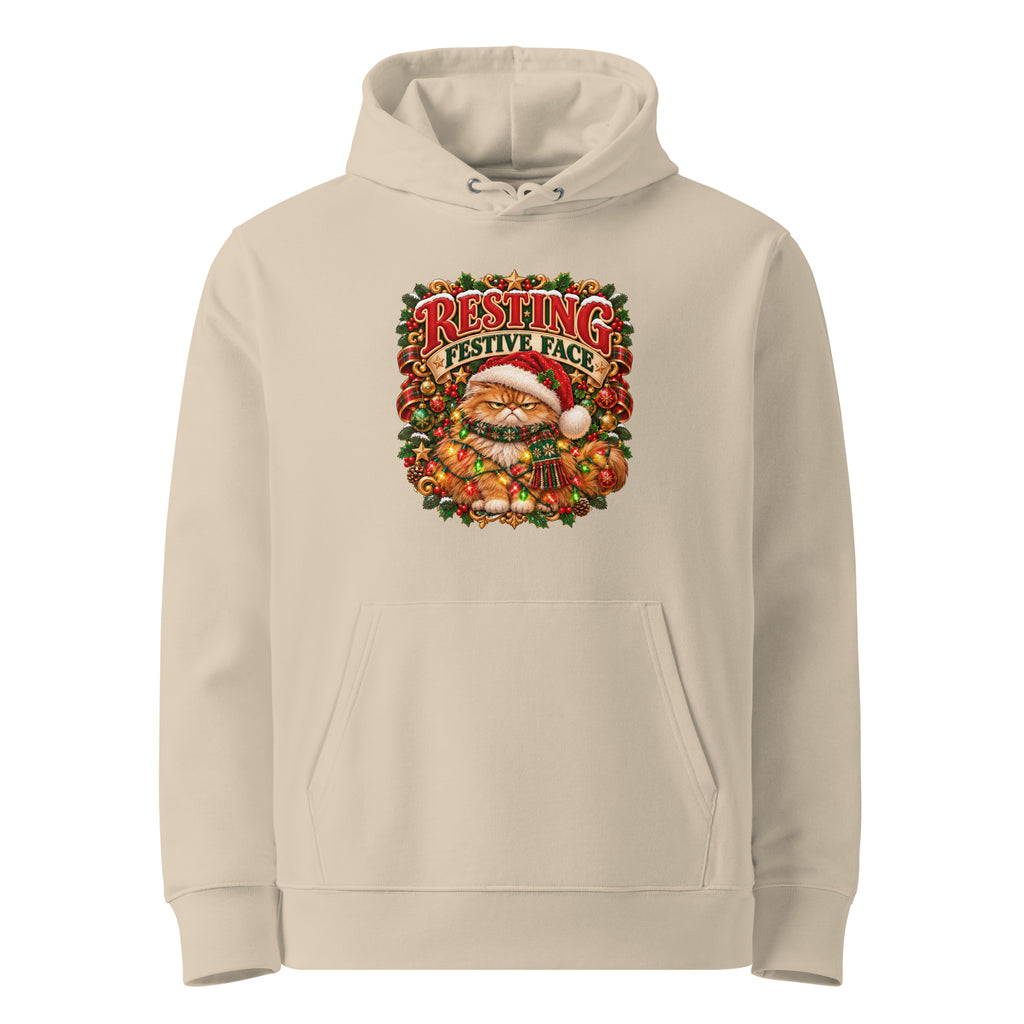 Resting Festive Face Christmas Hoodie - Ricki Robin
