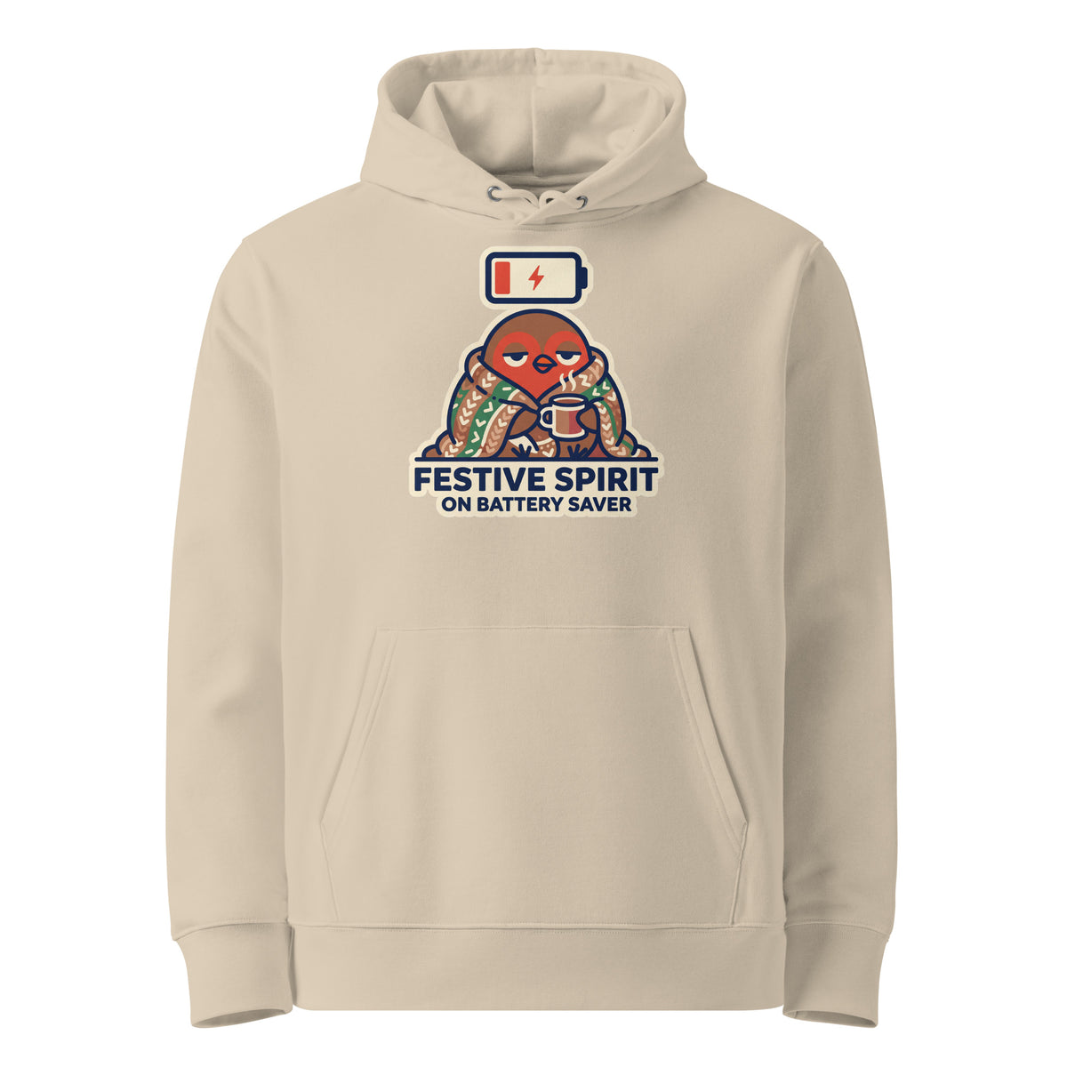 Festive Spirit On Battery Saver Christmas Hoodie - Ricki Robin