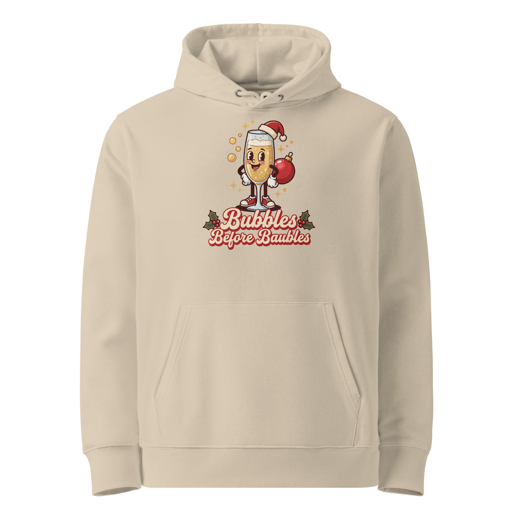 Bubbles Before Baubles Christmas Hoodie - Ricki Robin