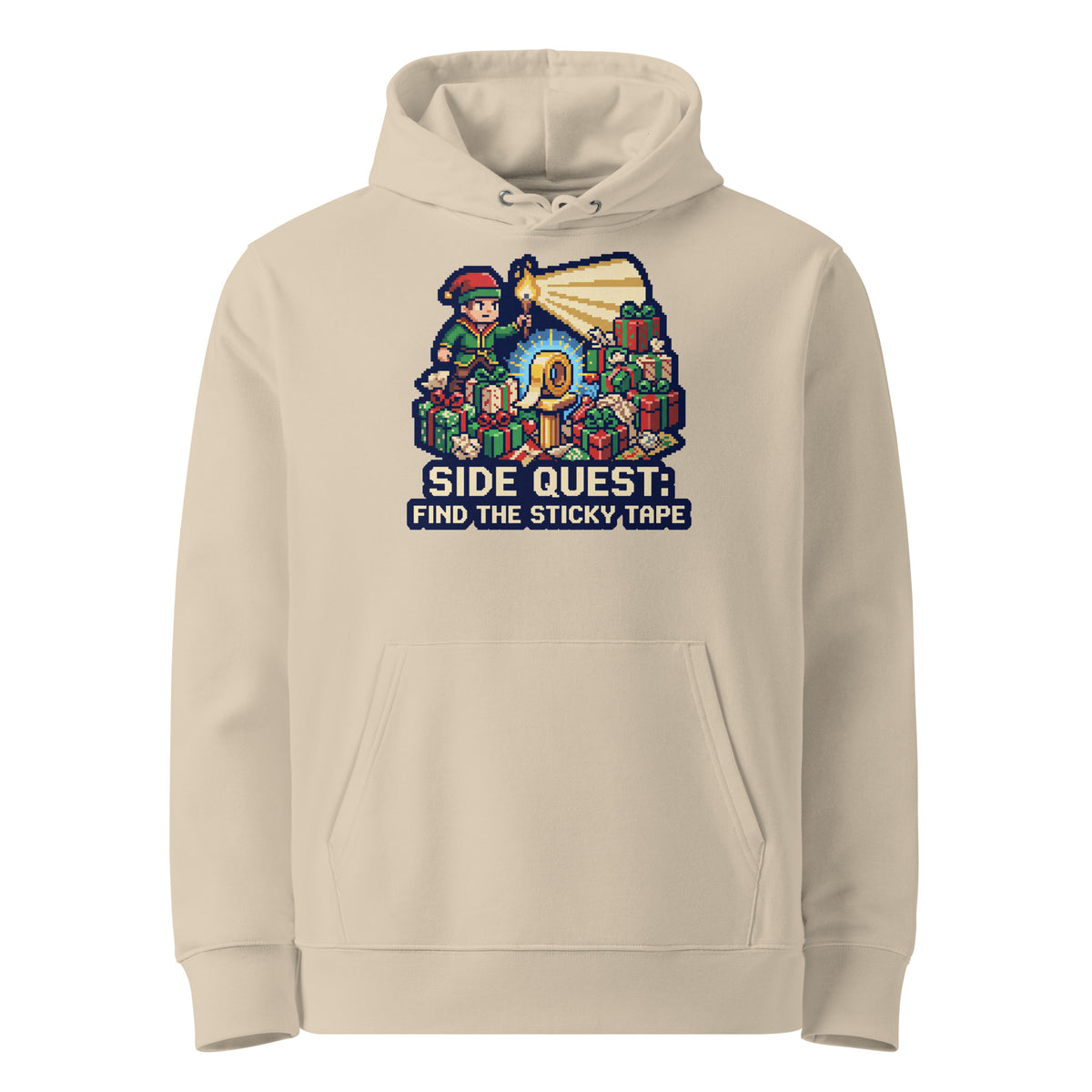 Side Quest: Find The Sticky Tape Christmas Hoodie - Ricki Robin