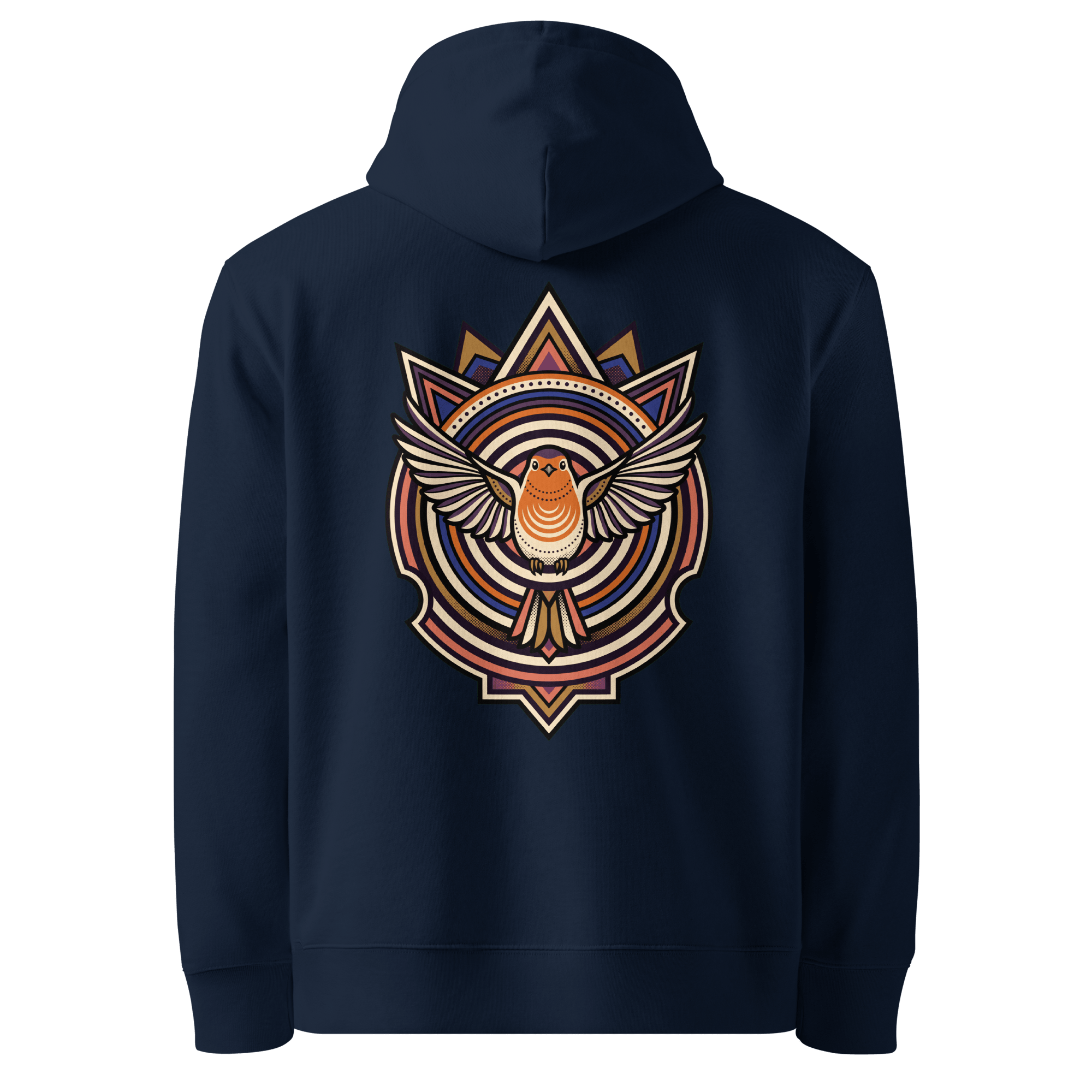Arched Shield Hoodie - Abstract Robin