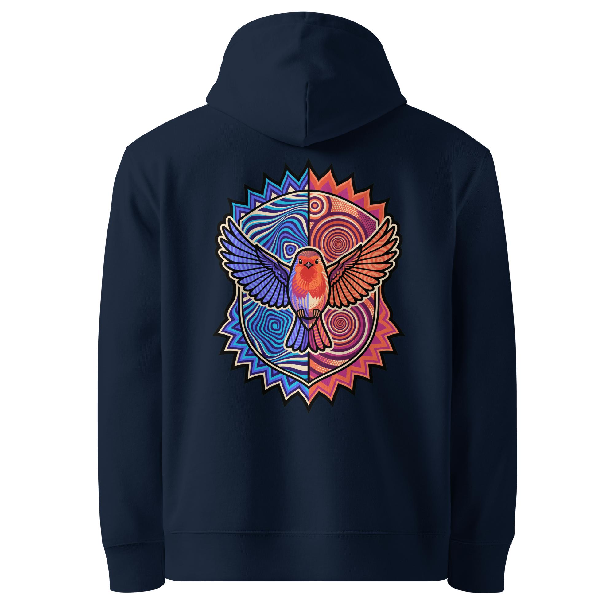 Solar Disc Hoodie - Abstract Robin