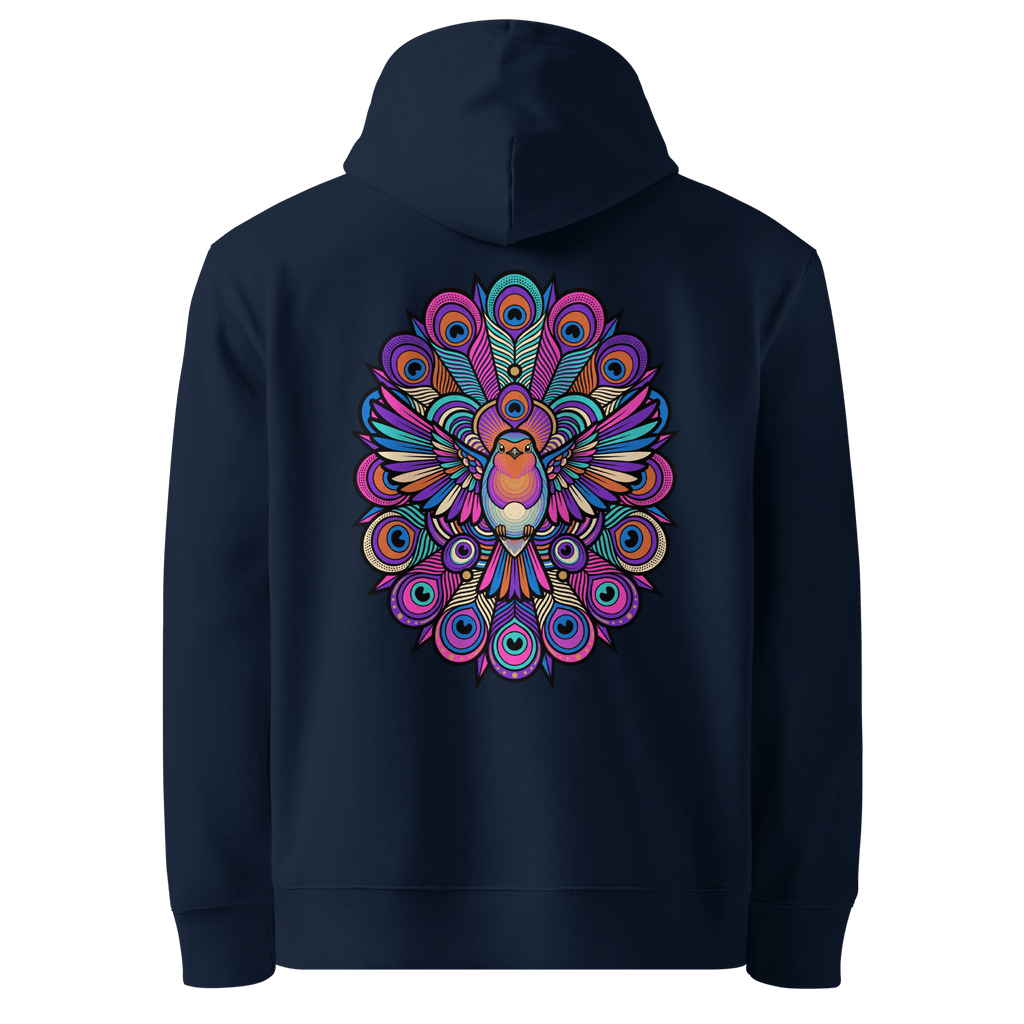 Peacock Mandala Hoodie - Abstract Robin
