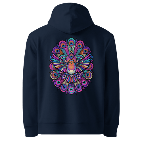 Peacock Mandala Hoodie - Abstract Robin