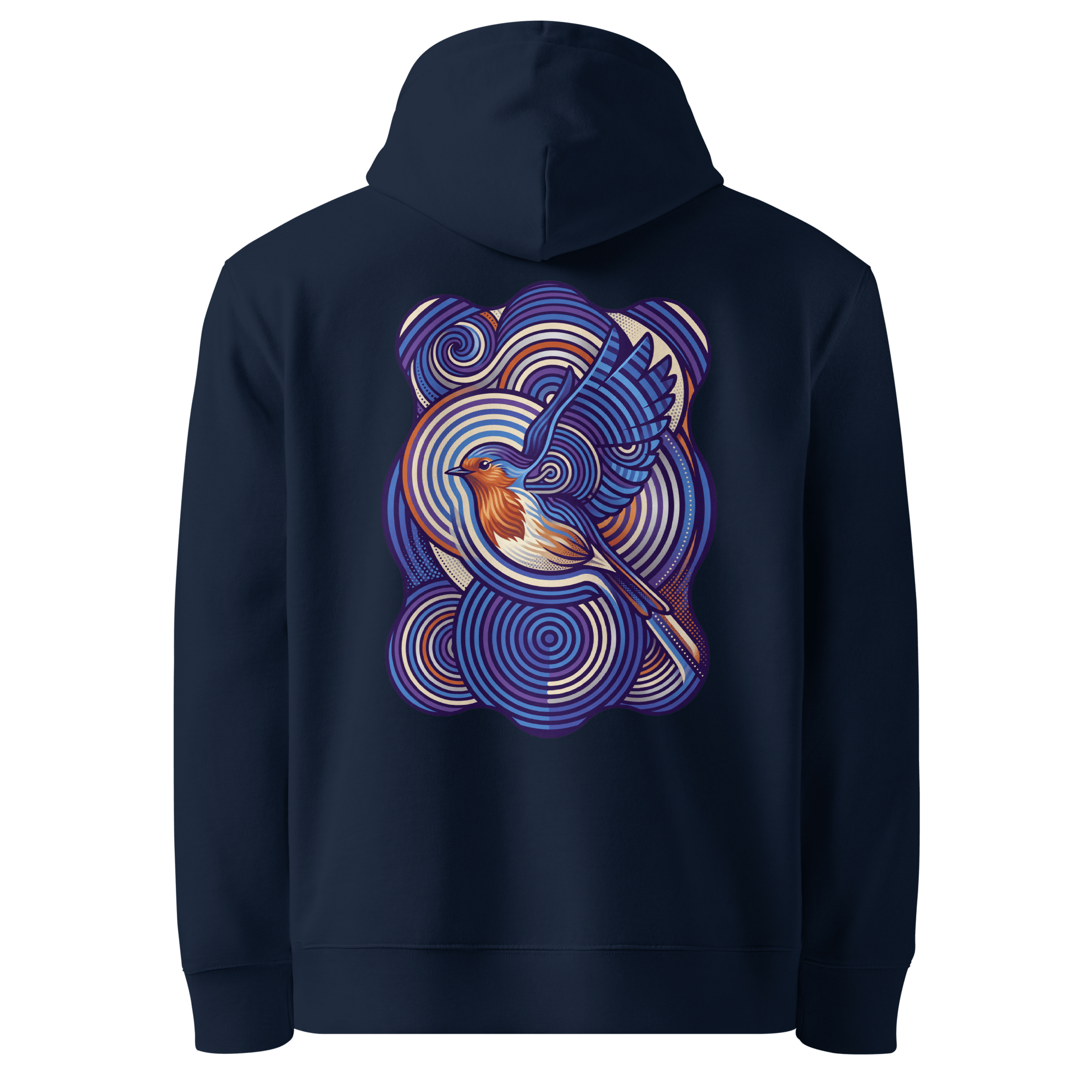 Ribbon Swirl Hoodie - Abstract Robin