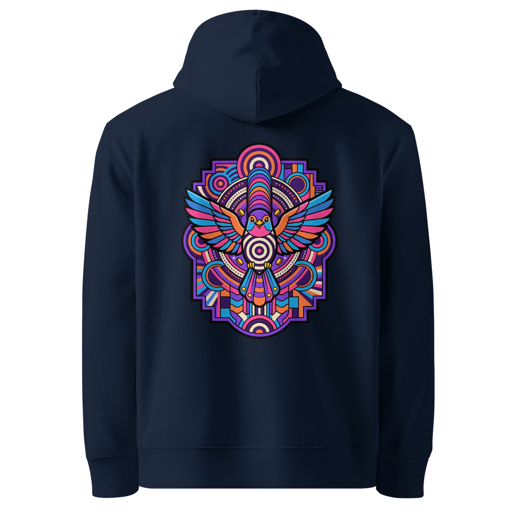 Cobalt Totem Hoodie - Abstract Robin