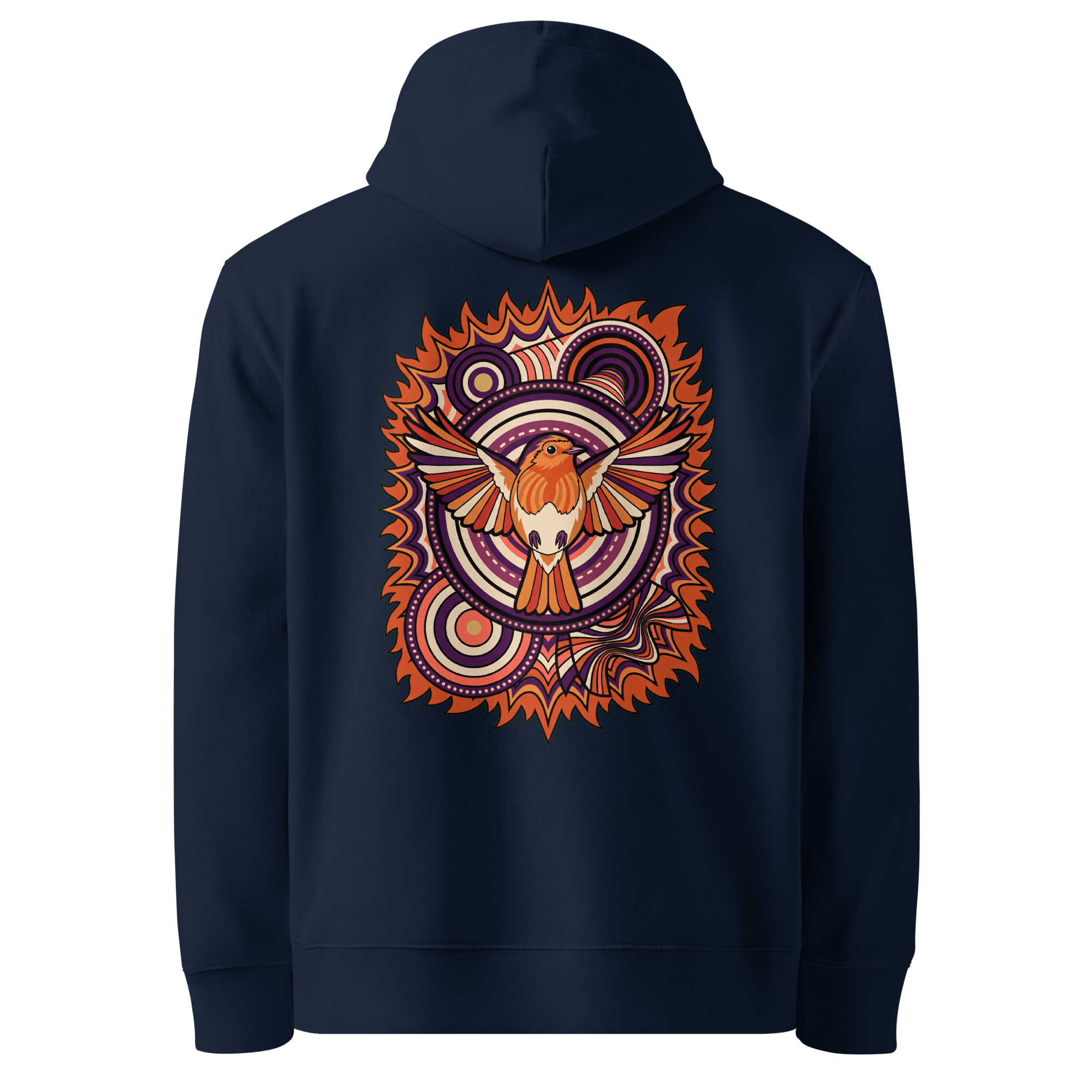 Ember Mandala Hoodie - Abstract Robin