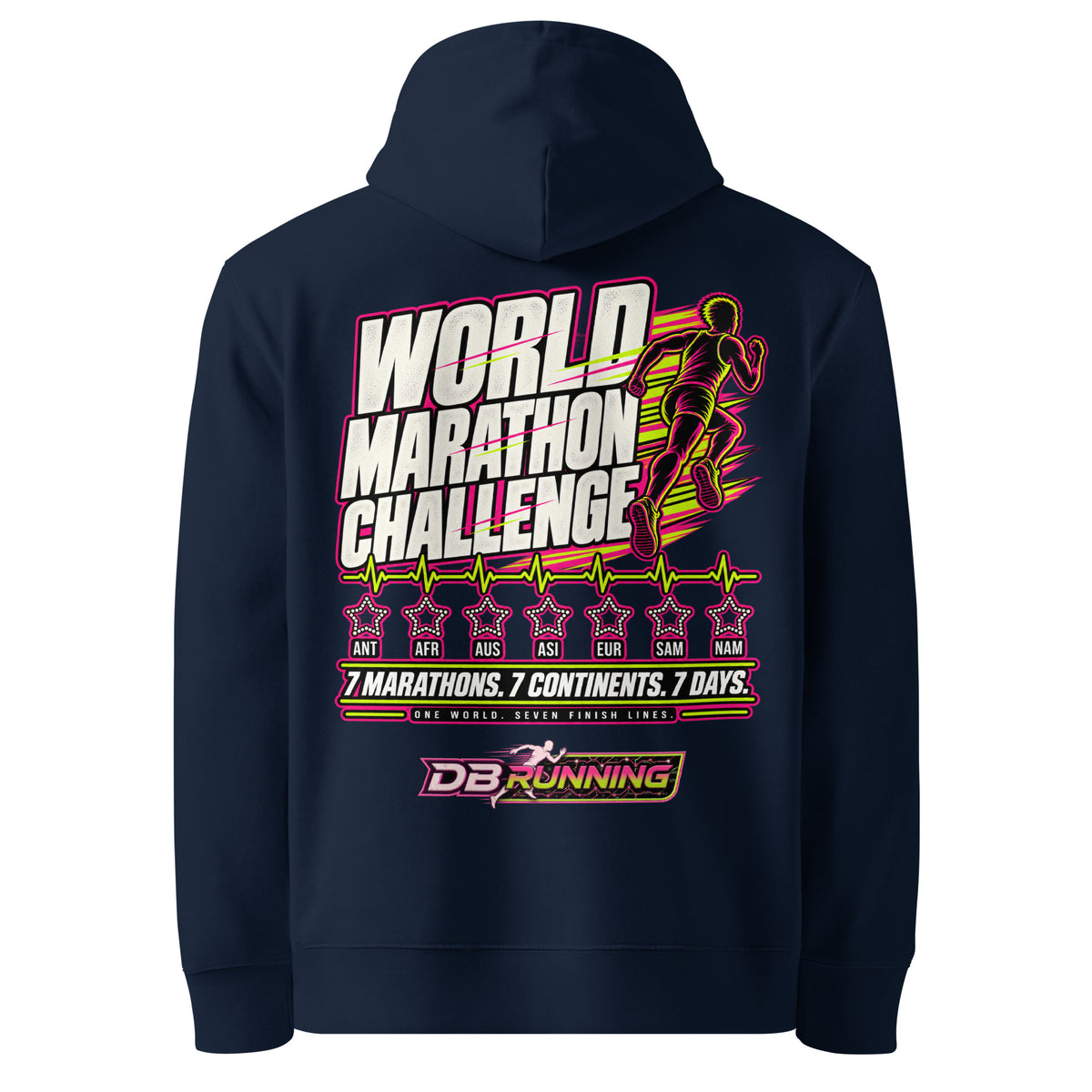 World Marathon Challenge Male - Hoodie - DB Running