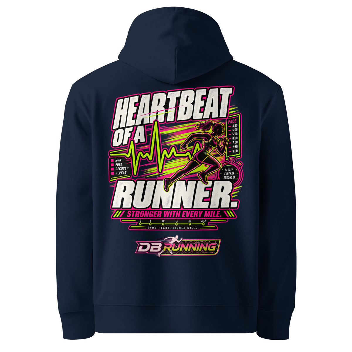 Heartbeat of a Runner Female - Hoodie - DB Running