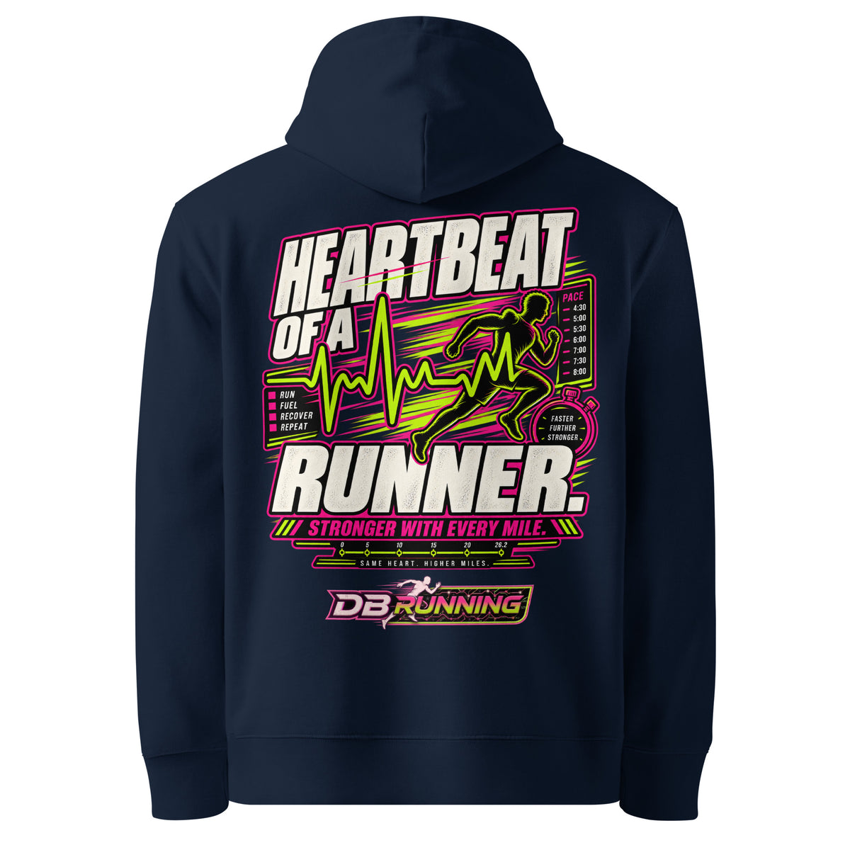 Heartbeat of a Runner Male - Hoodie - DB Running
