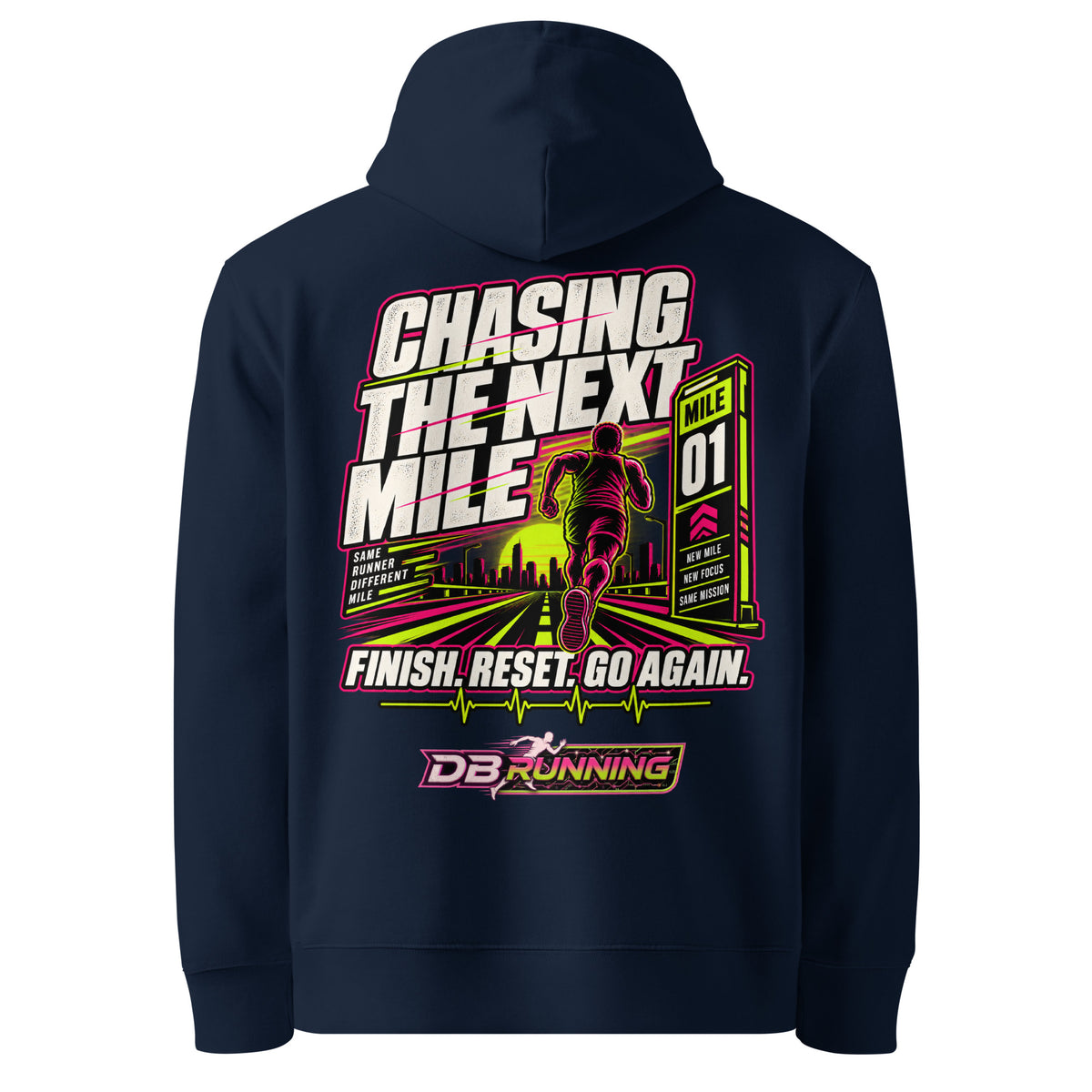 Chasing the Next Mile Male - Hoodie - DB Running