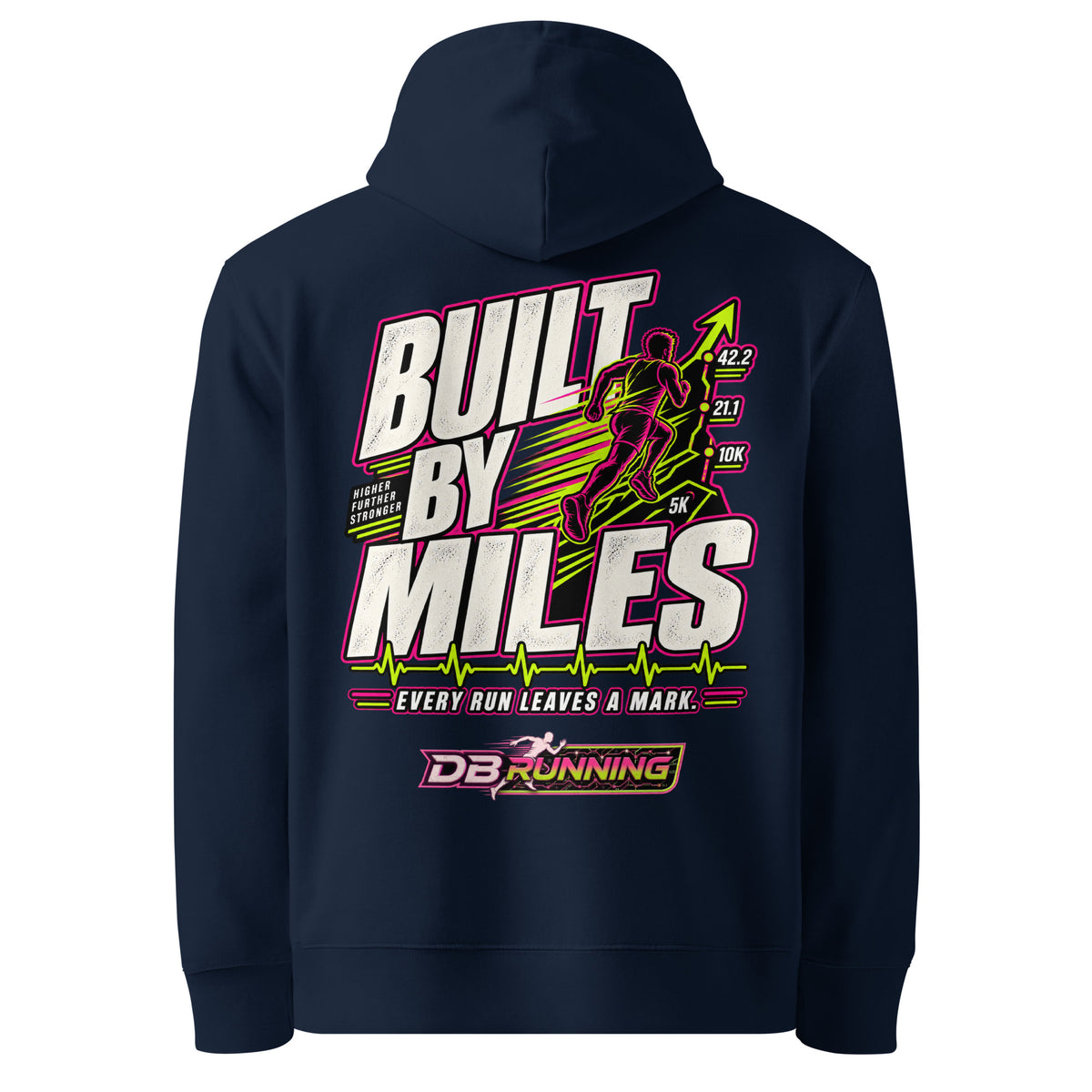 Built by Miles Male - Hoodie - DB Running