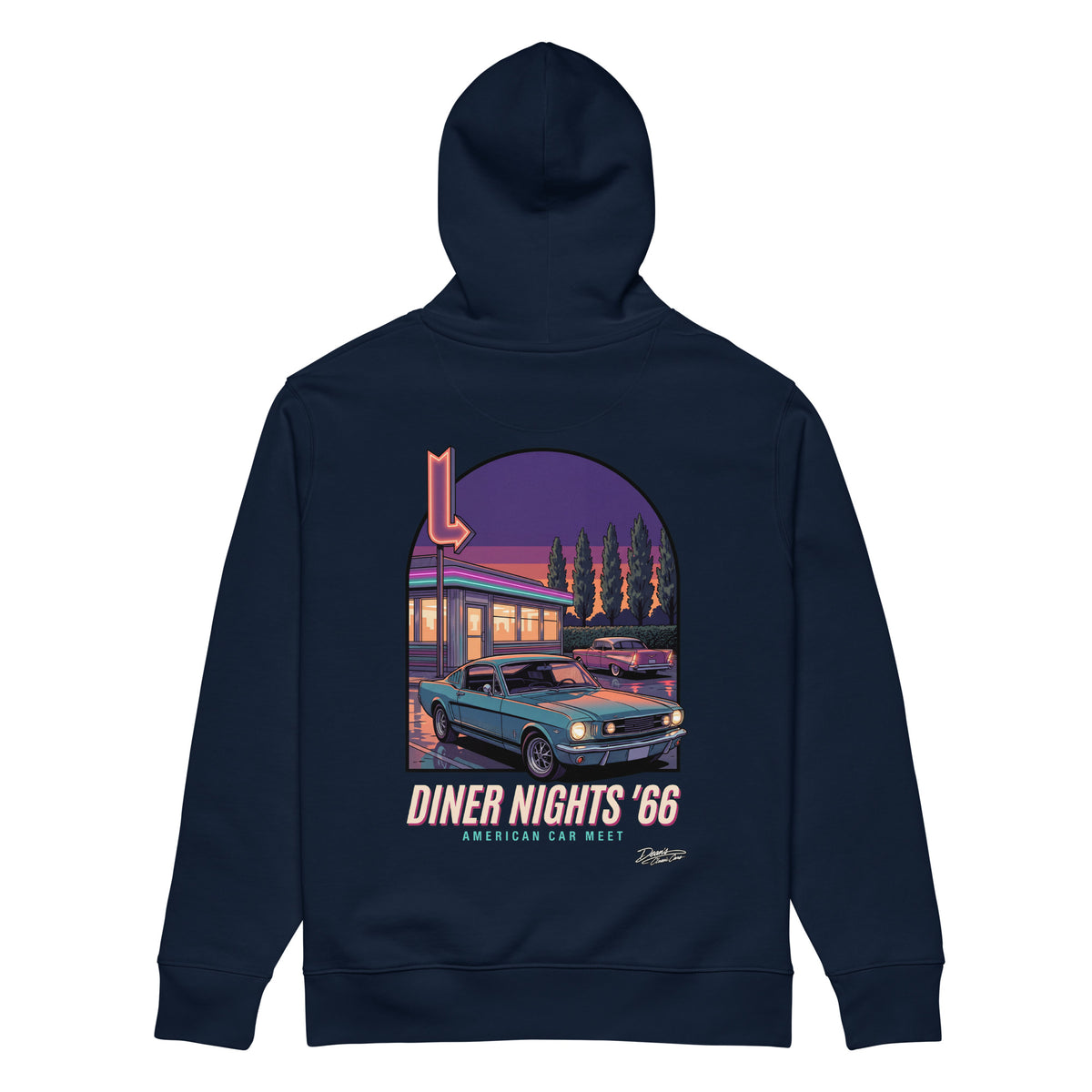 Mustang GT Diner Nights Hoodie - Dean's Classic Cars