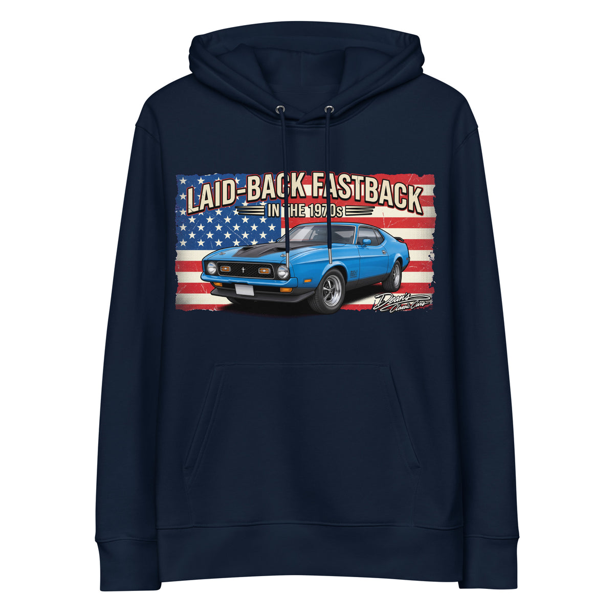 Mach 1 Grabber Blue Hoodie - Dean's Classic Cars