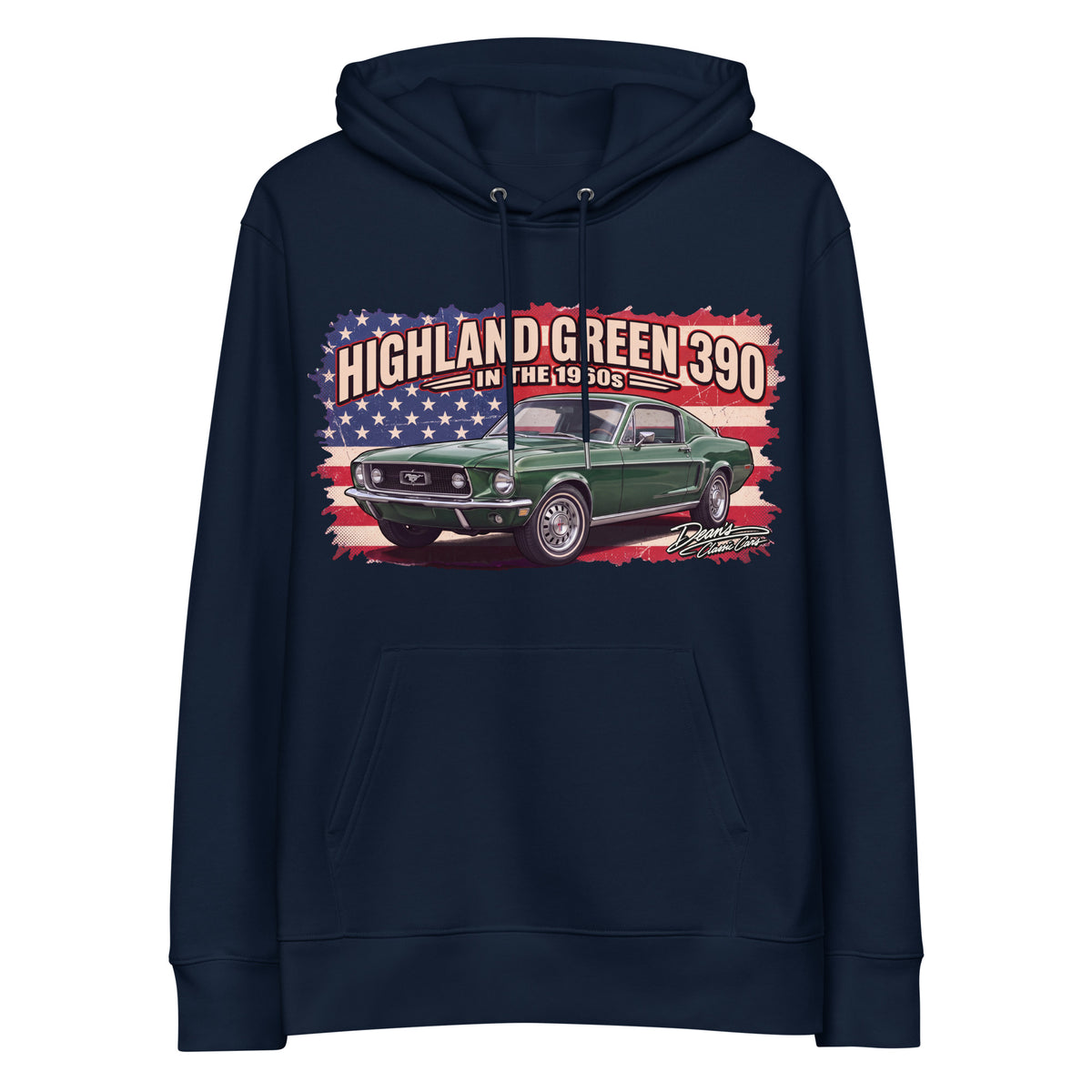 Mustang GT Highland Green Hoodie - Dean's Classic Cars