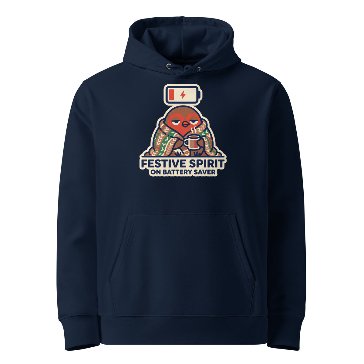 Festive Spirit On Battery Saver Christmas Hoodie - Ricki Robin