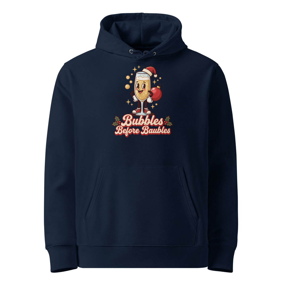 Bubbles Before Baubles Christmas Hoodie - Ricki Robin
