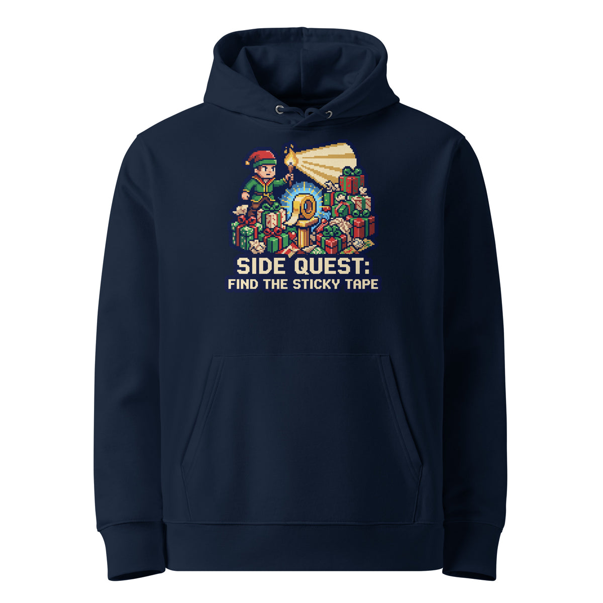 Side Quest: Find The Sticky Tape Christmas Hoodie - Ricki Robin