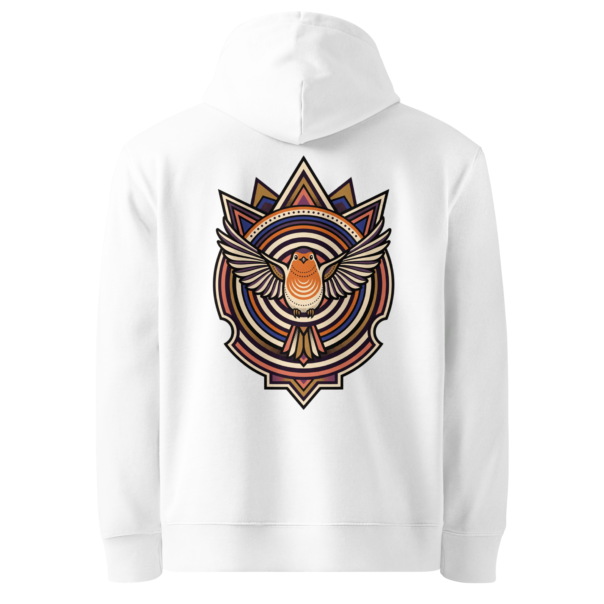 Arched Shield Hoodie - Abstract Robin