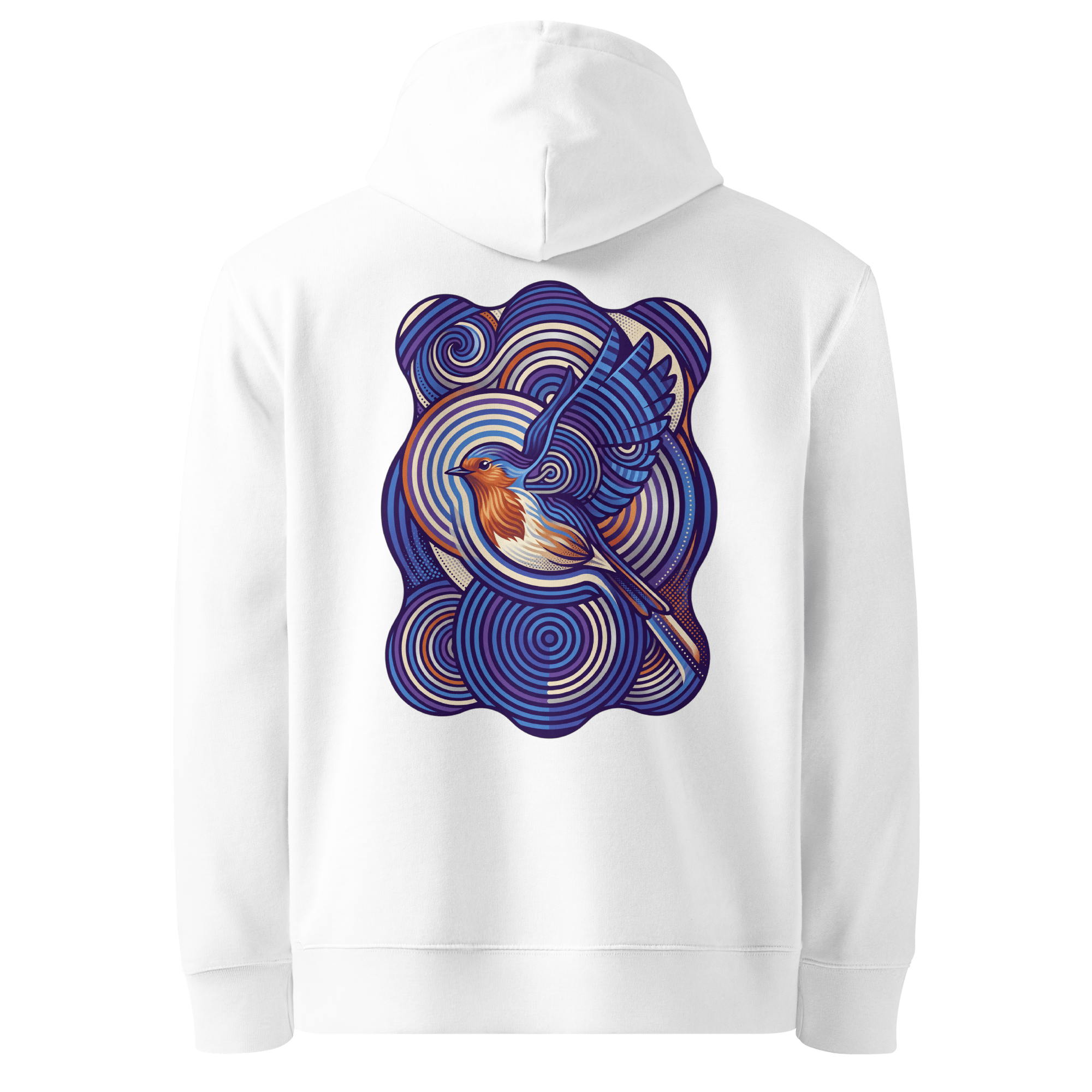 Ribbon Swirl Hoodie - Abstract Robin