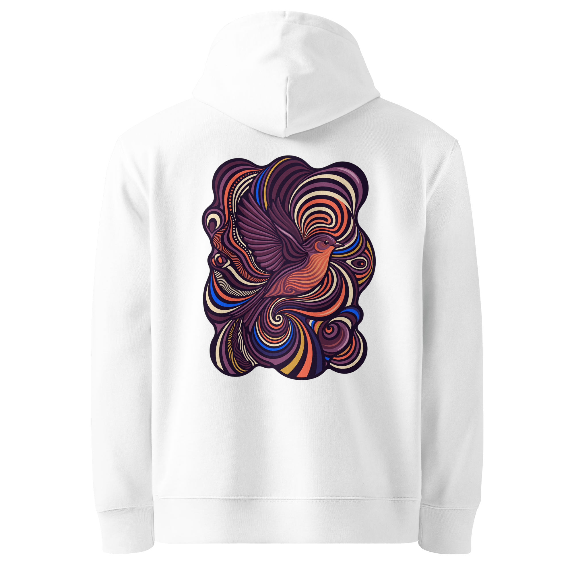 Wave Flight Hoodie - Abstract Robin