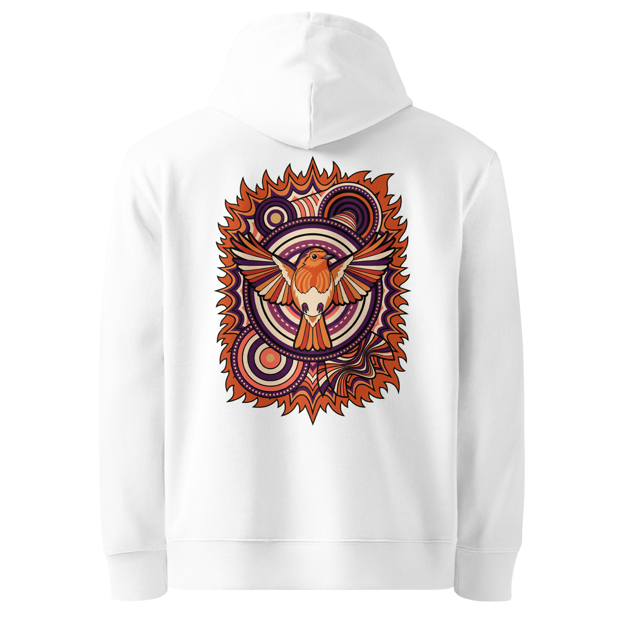 Ember Mandala Hoodie - Abstract Robin
