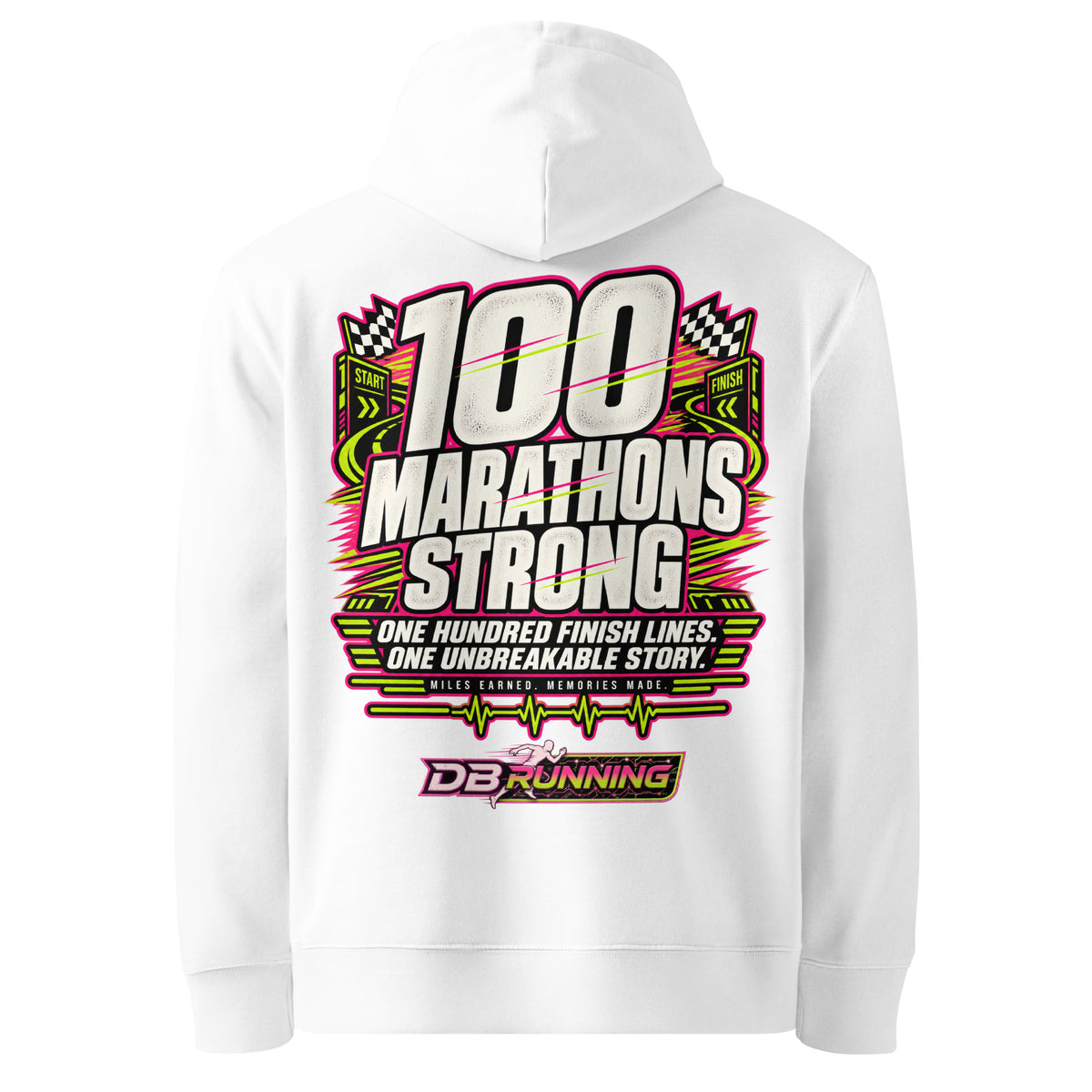 100 Marathons Strong - Hoodie - DB Running