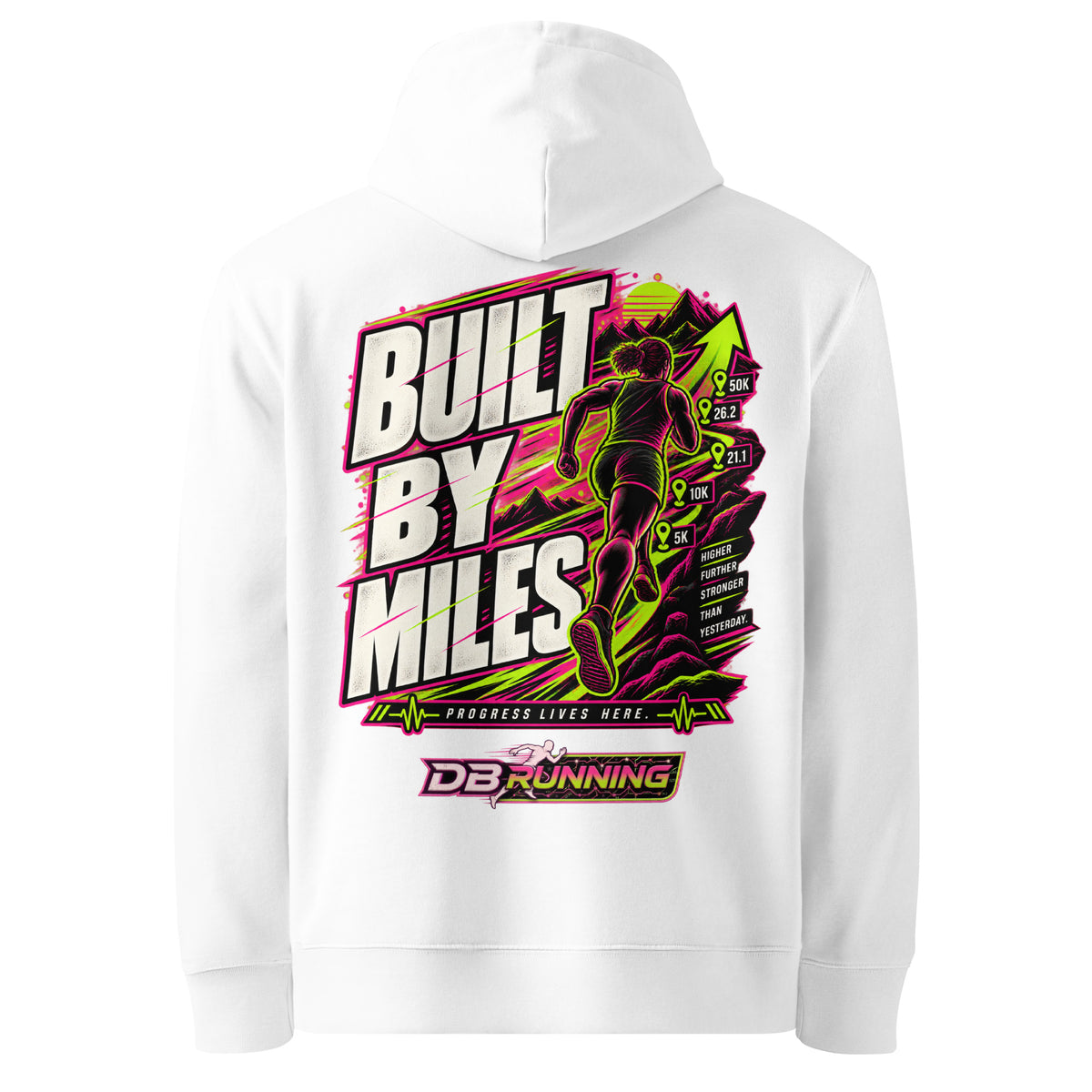 Built by Miles Female - Hoodie - DB Running