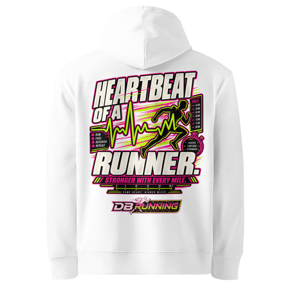 Heartbeat of a Runner Male - Hoodie - DB Running