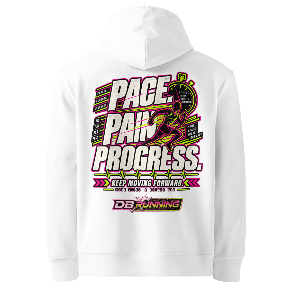 Pace. Pain. Progress Male - Hoodie - DB Running