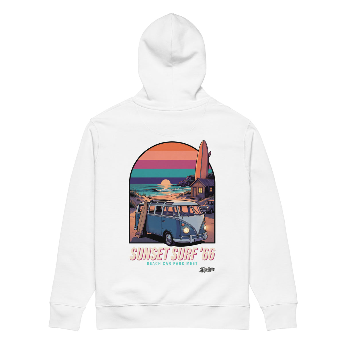 Split Screen Sunset Surf Hoodie - Dean's Classic Cars