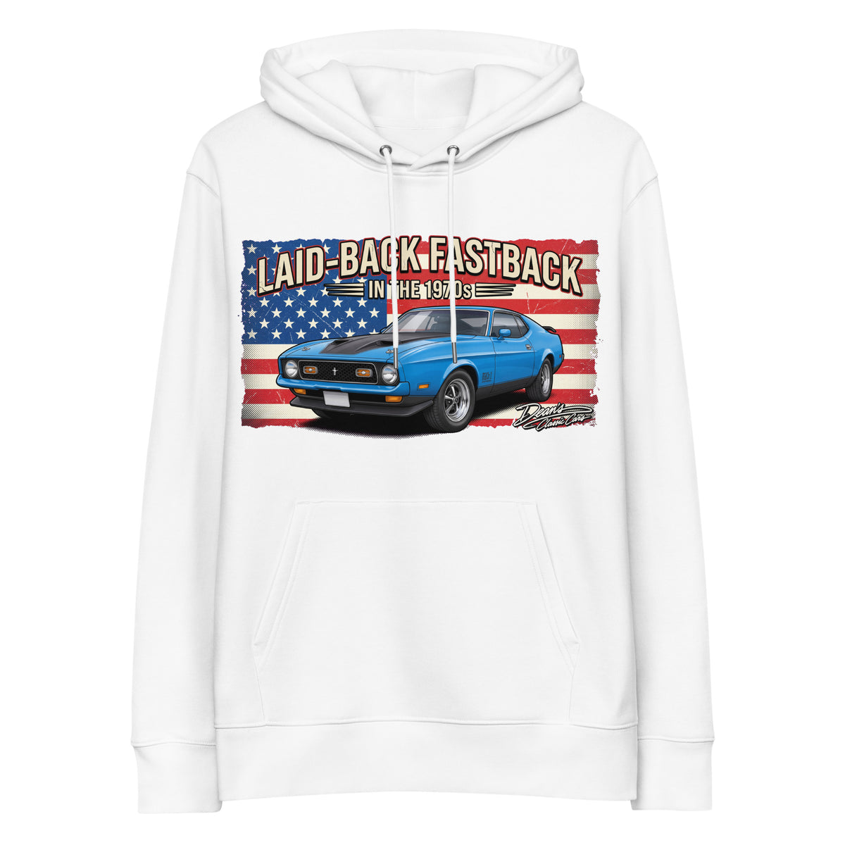 Mach 1 Grabber Blue Hoodie - Dean's Classic Cars
