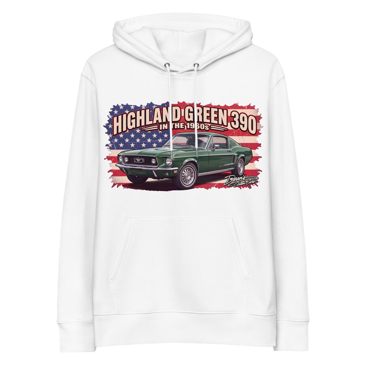 Mustang GT Highland Green Hoodie - Dean's Classic Cars