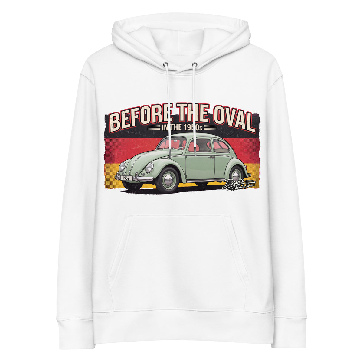 Beetle Split Pastel Green Hoodie - Dean's Classic Cars