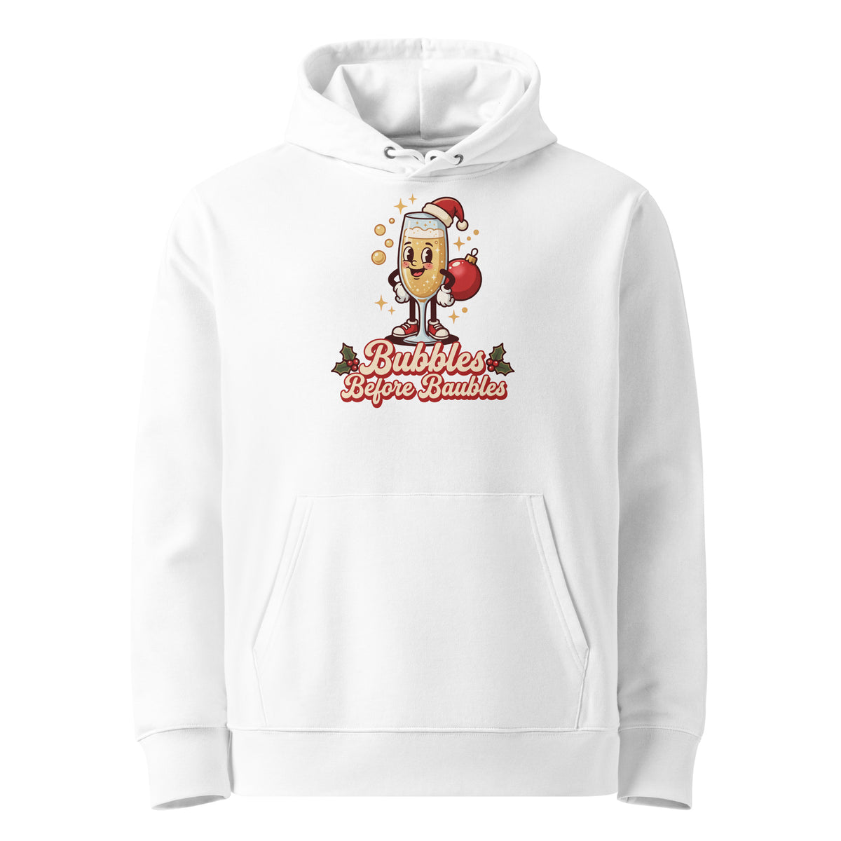 Bubbles Before Baubles Christmas Hoodie - Ricki Robin