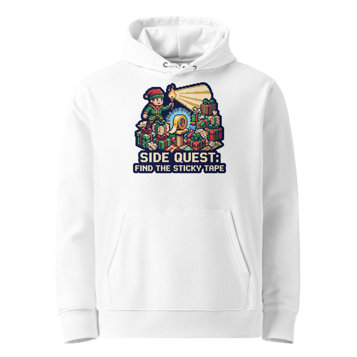 Side Quest: Find The Sticky Tape Christmas Hoodie - Ricki Robin