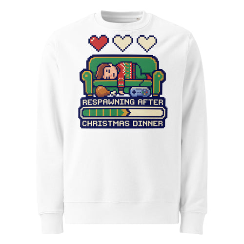 Respawning After Christmas Dinner Heavyweight Sweatshirt - Ricki Robin