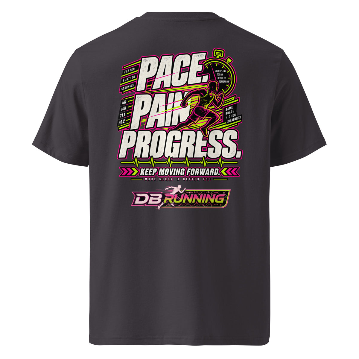 Pace. Pain. Progress Male - T-Shirt - DB Running