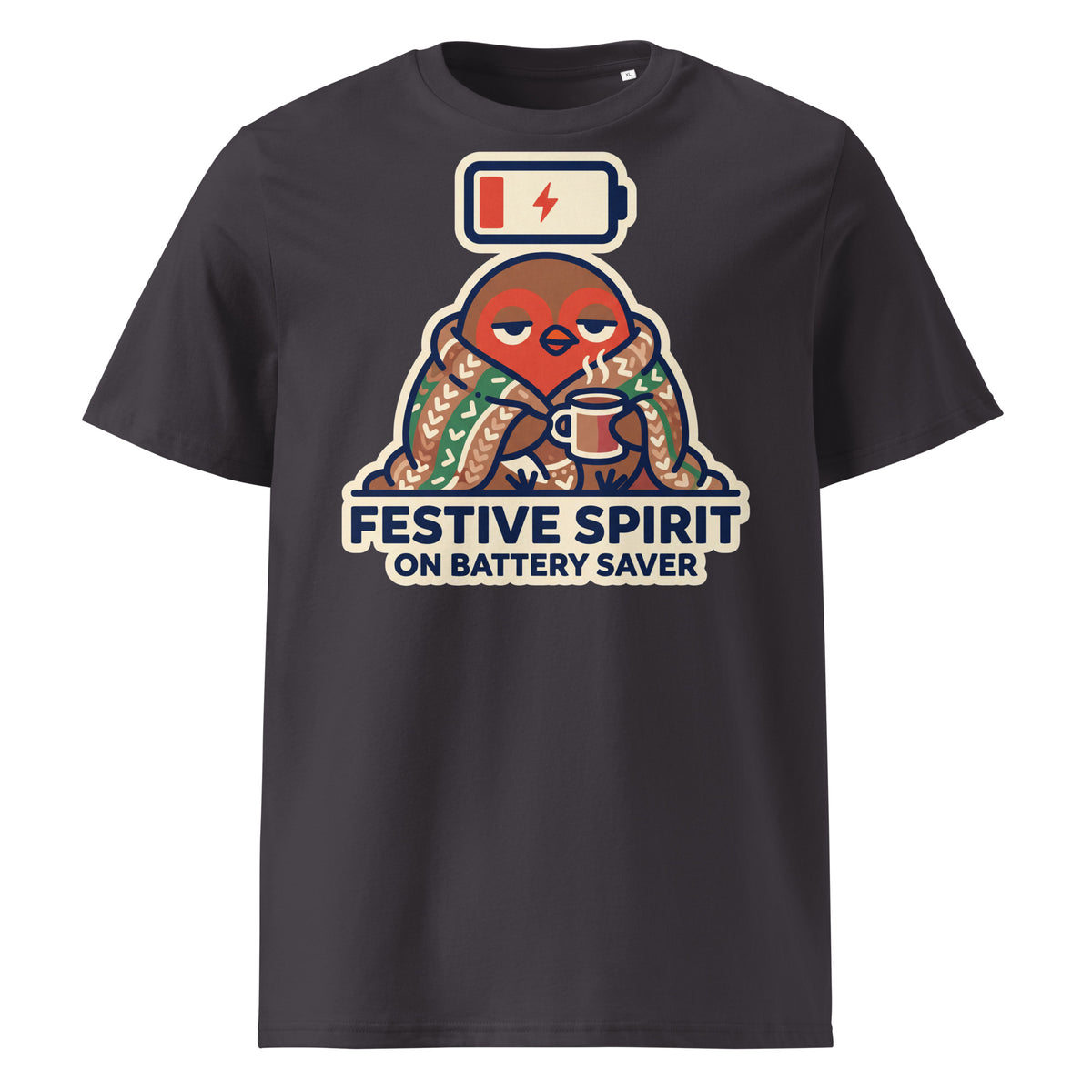 Festive Spirit On Battery Saver Christmas T-Shirt - Ricki Robin