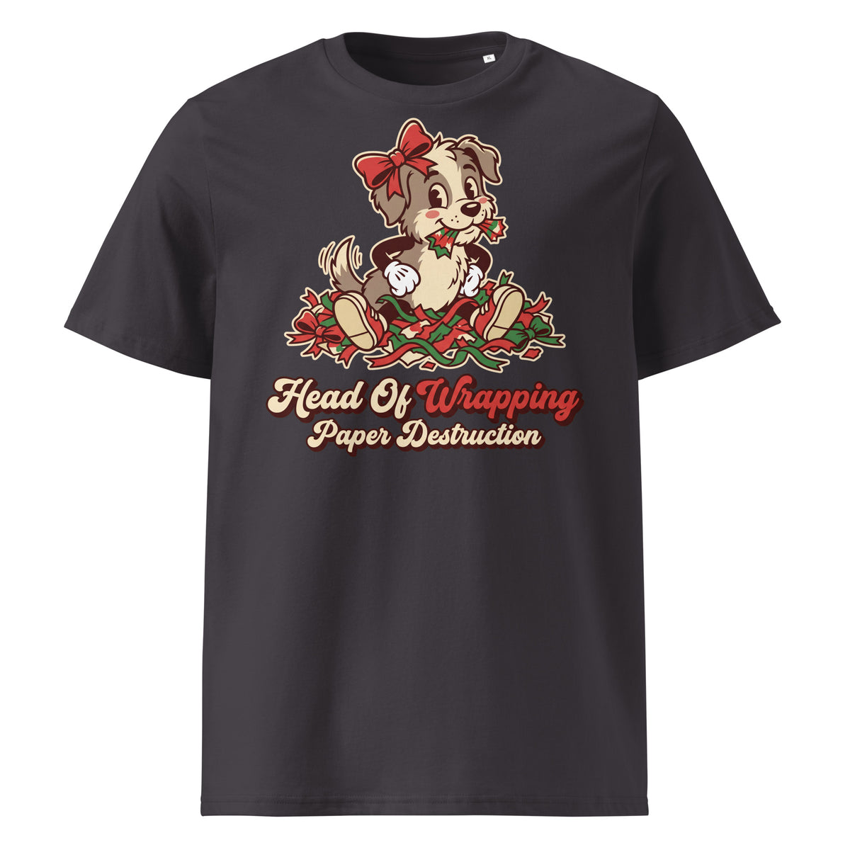 Head Of Wrapping Paper Destruction Christmas T-Shirt - Ricki Robin