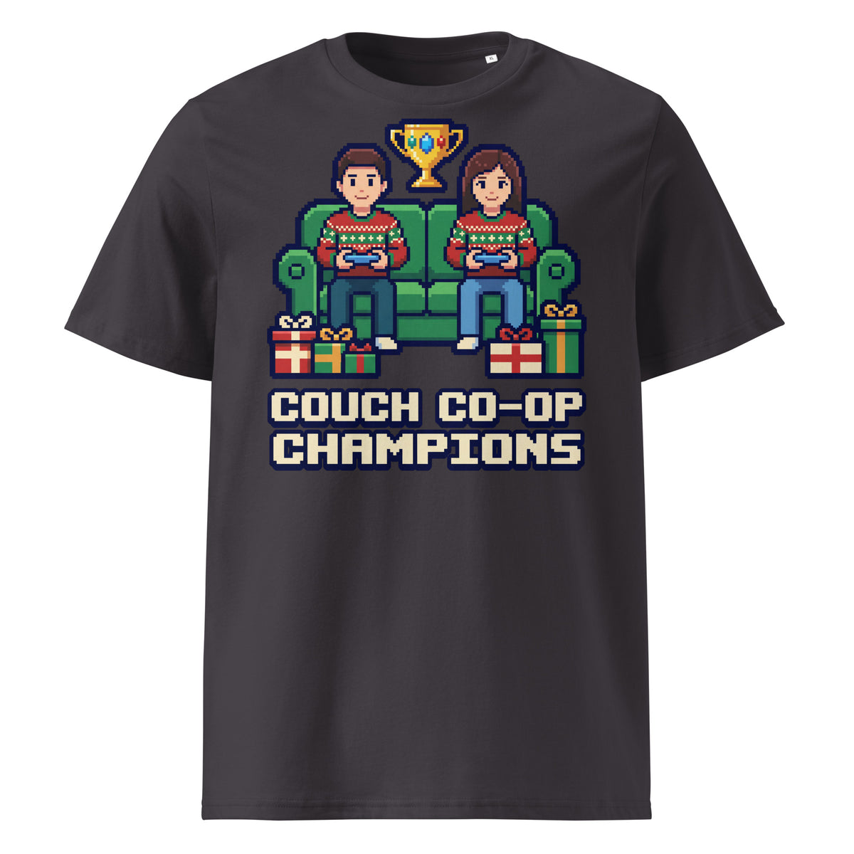 Couch Co-op Champions Christmas T-Shirt - Ricki Robin