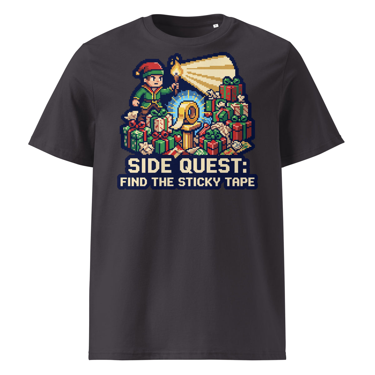 Side Quest: Find The Sticky Tape Christmas T-Shirt - Ricki Robin