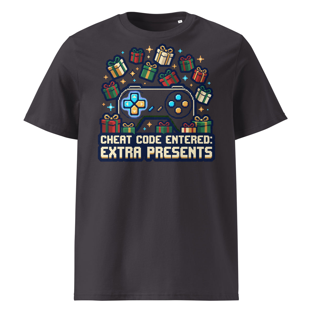 Cheat Code: Extra Presents Christmas T-Shirt - Ricki Robin